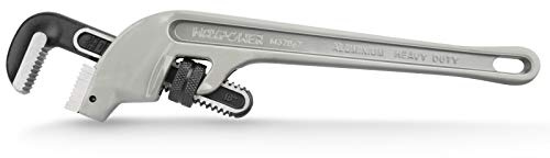 MAXPOWER 450mm (18-inch) Pipe Wrench, Heavy Duty End Pipe Wrench Aluminum 45 Degree Angled Plumbing Wrench