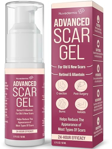 Narben-Creme-Gel Retinol, Allantoin, Vitamin E, Betain C-Abschnitt, Tummy Tuck, Keloid, Akne reduzierende Behandlung –Fortschrittliches Zubehör nach Operationen, chirurgisches Narbenmanagement – 48 g