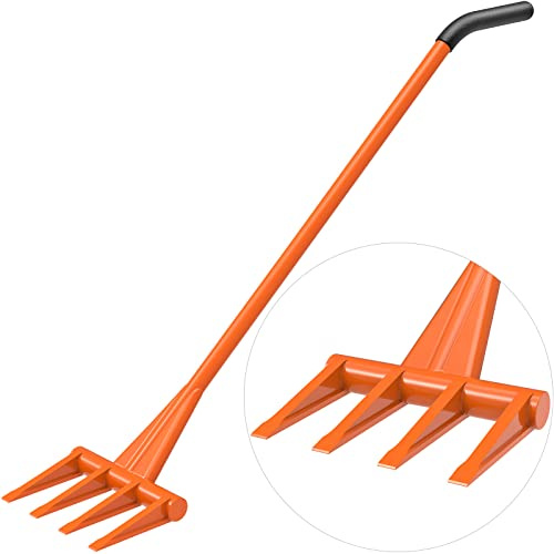 Dolibest Pied de Biche, 147cm Barre de Levier Barre de Démolition en Acier Manche en Acier pour la Rénovation et la Construction avec Manche Courbé Ergonomique Souple