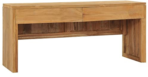 WEHUOSIF TV Cabinet,Living Room Cabinet,Media Console,Lowboard,Side Cabinet,Hall Cabinet,with 2 Drawers,for Living Room, Bedroom, Lounge,Hall,Kitchen,39.4x13.8x17.7 Solid Teak Wood