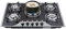 Gas Cooker, 5 Burners Built-in Gas Hob Stove Hob Cooktop, LPG/NG Gas Tempered Glass Hob Cooktop with 5 Gas Burners, Black, 77 x 51cm