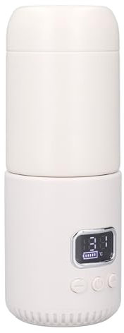 Calentador de Agua Portátil, Hervidor Eléctrico de Viaje con Pilas con Control de Temperatura, Botella de Agua Inalámbrica para Aventuras Al Aire Libre de 400 Ml, Elección de
