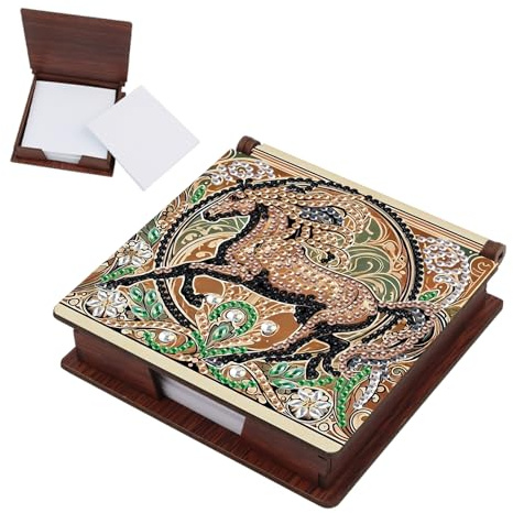 SHEGZHUC Diamond Painting - Set di ricariche per appunti, in bambù, con 160 fogli, con diamanti, per pittura e biglietti, in legno, a mosaico, ideale come regalo