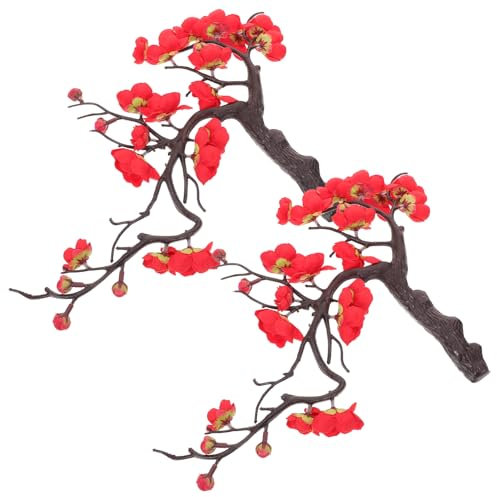 Toyvian 2pièces Bouquet Fleur Artificielle Branches De Fleurs Décoratives Tige De Artificielle