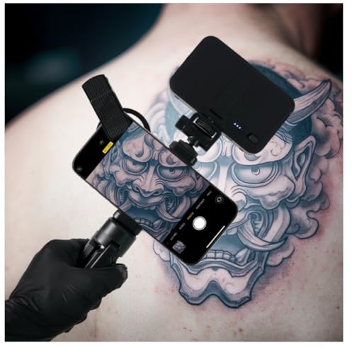 Attrezzature e forniture per tatuaggi con luce per tatuaggi rimuovono abbagliamento LED Tattoo Photography Video Luci con clip con perline LED e lente filtro CPL per scattare foto del tatuaggio