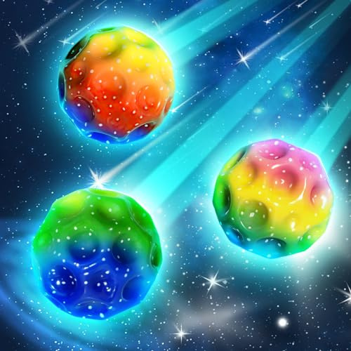 MegiaExist Lot de 3 balles rebondissantes en caoutchouc - 7 cm - Pour enfants en plein air