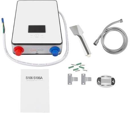 Mini calentador de agua instantáneo ducha 6500w 30-55 ℃ Calentador de agua instantáneo eléctrico ducha 220v 0.04-0.4pa presión de trabajo Ipx4 con tres piezas duchas protección contra fugas