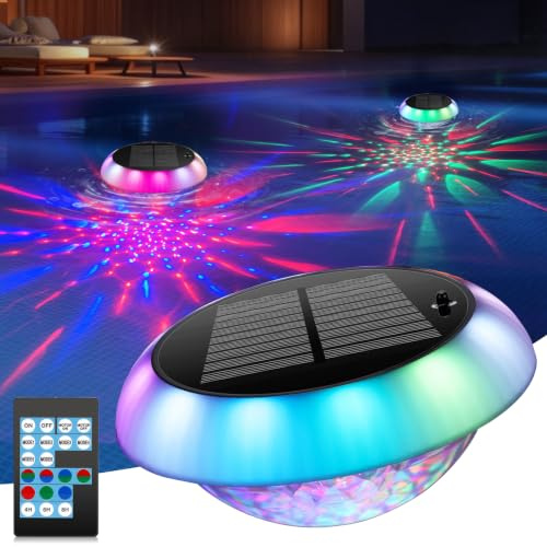 INTERESTIME Luz Solar Piscina Flotantes con Mando a Distancia, 1 Unidad