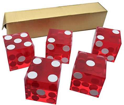 Mnixy 5 x Rot Neue Perfect 19 mm Precision Casino Würfel/Craps Atemberaubende
