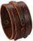 JewelryWe Schmuck Herren Lederarmband, Retro handgefertigt breit Leder Echtleder Armband Armreif Manschette Armband verstellbaren 6.5-8.5 Zoll, braun