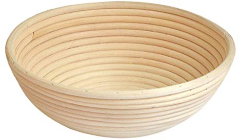 Grands paniers ronds Ø 20 cm, hauteur 8 cm – Paniers de cuisson pour pain [fabriqués à partir de tube en rotin naturel 100 % fait main et sans processus de blanchiment]