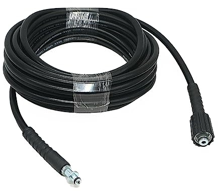 Cowhilan Manguera de Limpieza de Alta Presión Compatible con Karcher Serie Lavadora a Presión, Tubo de Agua de Repuesto para Limpieza de Tuberías de Jardín, 6M