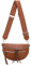 ITALYSHOP24 Damen Tasche Umhängetasche Brusttasche Muster Gürtel Bauchtasche Crossbody Gürteltasche Hüfttasche Crossover Bodybag Schultertasche Handytasche Leder Optik Cognac S