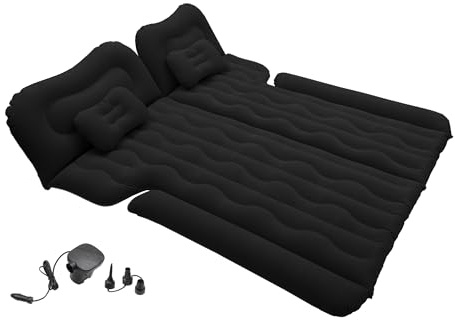 A ABSOPRO Inflatable Car Air Mattress Back Seat Bed 76 L 58 W Black