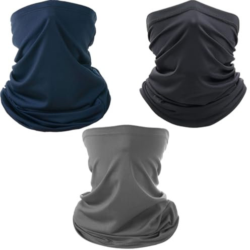 SIVZUMO 3 pcs Multifunktionstuch Schlauchschal Loopschal Winddicht Winter Loop Schal Herren Damen Neckwarmer Elastiche Schnelltrocknend Ski Maske Warmer