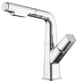 360° Lifting Faucet Bathroom Basin Pull-Out Lifting Mixing Faucet hot and Cold Water washbasin Kitchen Sink Faucet (Color : 10mm)