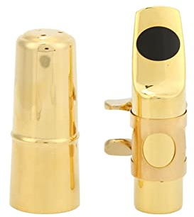 Premium -Metall -Saxophon -Mundstücksstück mit und Kissenpads für Alto -Althorn -Instrumente - Größe Nr. 6 (Slogan Nr. 6)
