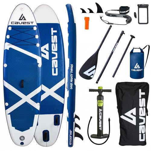 Tabla Paddle Surf Hinchable con Todos Accesorios incluidos, para Adultos y niños. Alta Estabilidad. Stand up Paddle Board Sup. Resistente. (Azul)