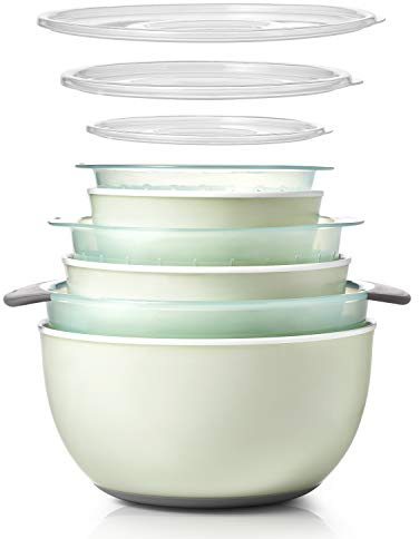 OXO Good Grips 9-Piece Nesting Bowls & Colanders Set - Sea Glass