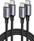 UGREEN USB C to USB C Charger Cable 60W C to C Cable Fast Charge Type C Data Lead Compatible with MacBook Pro M3, iPad Air 5, iPhone 16 Pro Max, Galaxy S24 S23 Ultra, Pixel 8 Pro, Huawei P60 (2M)