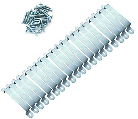 Fence Panel Security Brackets for Concrete or Wooden, Pack of 20, Posts Fits 4” x 4” Posts Strong Galvanised Steel Predrilled with 40 Screws