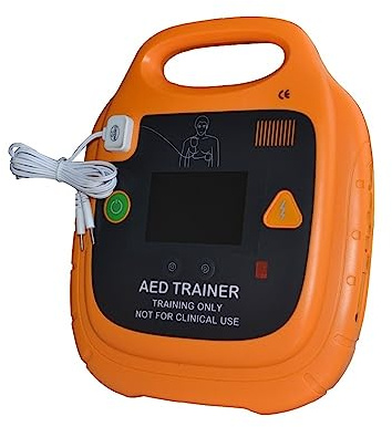 AED Trainer Kit, Automatic First Aid Training Device Voice Prompt External Manikin Simulator for CPR Teaching Training Practicing with 10 Scenarios