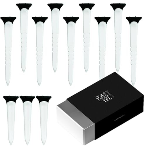 Driver Tees, 12 x Golf-Tees für den Hinterhof, höhenverstellbar, für Herren, Damen, Golfliebhaber, weniger Reibung, Golfzubehör