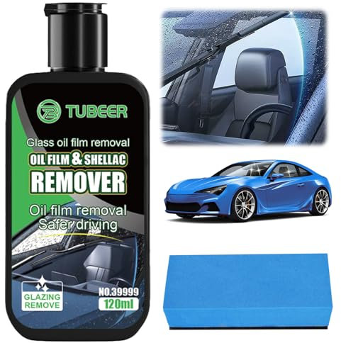 panemy Scheibenreiniger Windschutzscheiben Reiniger Glasreiniger Auto 120ml, Auto Glass Oil Film Remover, Scheibenversiegelung Glaspolitur Ölfilmentferner Autoglas-Sauberer Ölfilm+Schnelle Hydrophobie