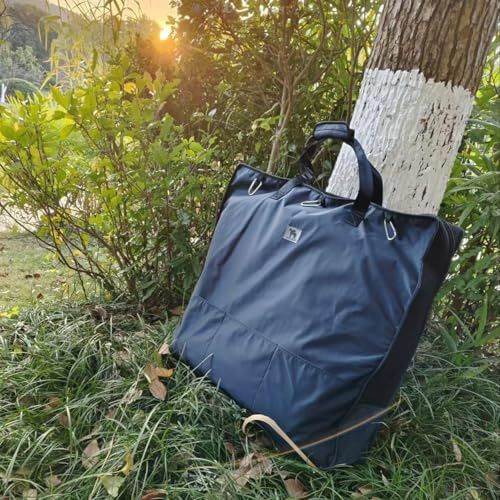 TGW RIDING Horse Saddle Pad Storage Bag, Large Multi-Compartment Carrier with Air Mesh, Black (Navy Blue)