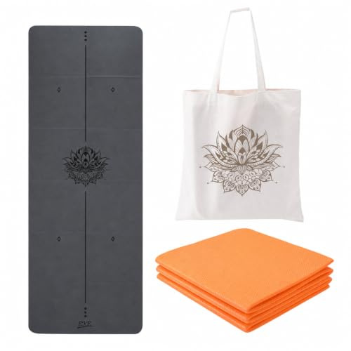 EKE Foldable Yoga Mat 5mm Thickness, Standard Size, Foldable, Lightweight and Portable, Ideal for Yoga, Pilates, Fitness, Sports, Training, Including Canvas Carrying Bag Gift