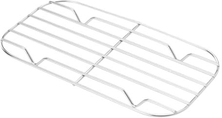 Griglia di raffreddamento, griglia antiaderente, gadget da cucina in acciaio inossidabile, accessori portatili per la preparazione dei pasti per uso quotidiano, picnic all'aperto, 17,8 x 12 x 2 cm