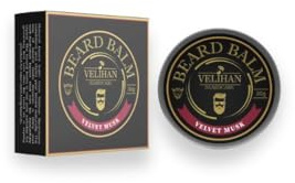 Velihan Beardcare - Balsamo per barba - Cera per barba - Crema per lo styling della barba - Balsamo per la barba - Balsamo per barba corta e lunga - Cura della barba per uomini (Velvet Musk)