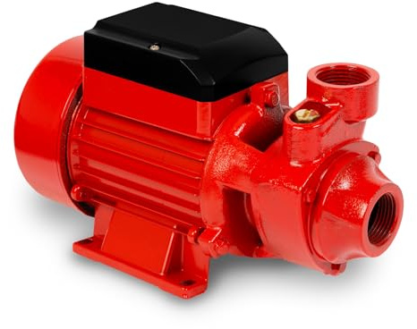 EBERTH Wasserpumpe Gartenpumpe Kreiselpumpe Saugpumpe, 1 Zoll Anschluss, 750 Watt Leistung, 8m Ansaughöhe, 50m Förderhöhe, 2.400 L/h Fördermenge, selbstansaugend, elektrisch 230V für klares Wasser