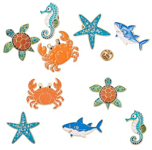 Craftora Broches esmaltados de aleación, insignias de solapa de metal, lindo juego de broches para mujer, unisex, mochila, sombreros, ropa, chaquetas, decoración