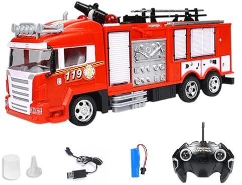 Leksaksbrandbil: detaljerad gjuten räddningsmotor, fordon med utdragbar stege, kompakt modell av mini brandbil | kreativt simuleringsspel alternativ för
