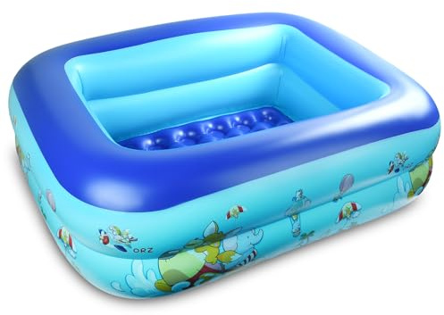 Piscina Hinchable Infantil, Piscina Hinchable,Piscinas Inflable Infantil 2 Anillos, Piscinas Hinchables de Bebés, para Jardín Interior Exterior