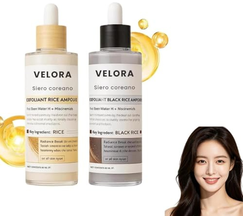 Velora Siero Coreano Esfoliante Al Riso,Estratto Naturale,2026 Esfoliante Viso Coreano,Ridurre I Pori E Idratare Profondamente Per Tutti I Tipi Di Pelle