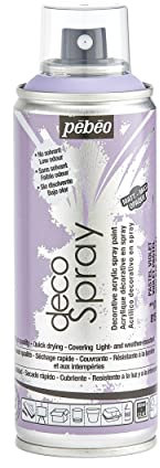 PEBEO - Peinture Acrylique en Spray - Pour la Décoration Multi Supports en Intérieur et Extérieur - Base Eau, Faible Odeur - 200 ml - Finition Mate - Coloris Violet Pastel