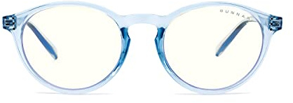 Gunnar Attaché Gaming Anti Blue/UV Computer Glasses - Blue Crystal Frame + Clear Tint Lens Unisex