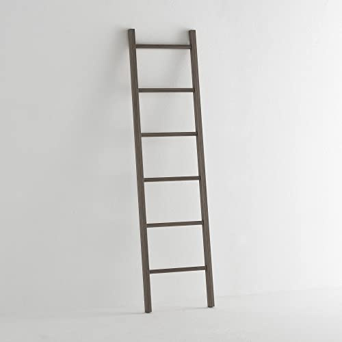 ARHome Scala decorativa, 160 x 40, Frassino Rustico, Scaletta appendiabiti, Porta asciugamani, Made in Italy