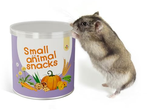 Niteangel Hamster Snack & Treats Toy - Small Animal Natural Treat Mix for Dwarf Syrian Robo Hamsters Gerbils Mice Lemmings Degus or Other Small-Sized Pets (Walnut-Shell Boat)