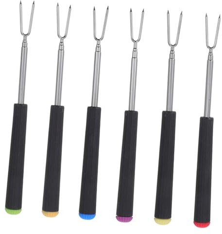 POPETPOP 6stücke Teilige Edelstahl-fonduegabeln Mit Hitzebeständigem Griff Für Schokolade Käse Und Obst Geeignet Für Fondue Grillen Und Picknicks