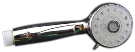 SEWACC Alcachofa de Ducha Redonda con Luz LED Tricolor y Control de Temperatura Cabezal Ajustable Resistente Abs Aviso Visual Antiescaldadura Compatible con Conectores Estándar