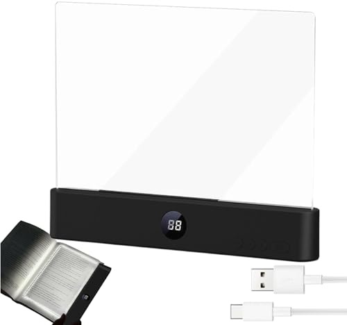 Lampada Da Lettura, Luce Lettura Libro Notturna, Libro Letto, Luce Per Libro, Luce Da Lettura, Regolazione Della Luminosità, Regolabile Con Timer, Alimentata A Batteria Per Lettori Casa (nero)