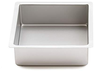 Decora 0062639 Moule ANODISÉ CARRÉ AU Bord Droit CM 20X20X7,5 H, Métal, 20 x 20 x 7