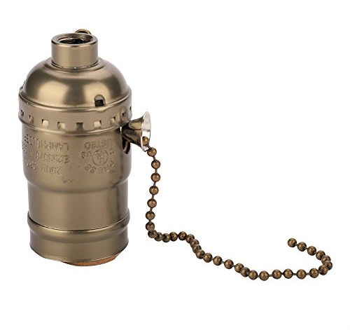 garsent porta luce della lampadina, supporto per lampada E27 Portalampada lampadina con lampada a tavola a cordicella supporto di lampadina porte-ampoule. bronzo