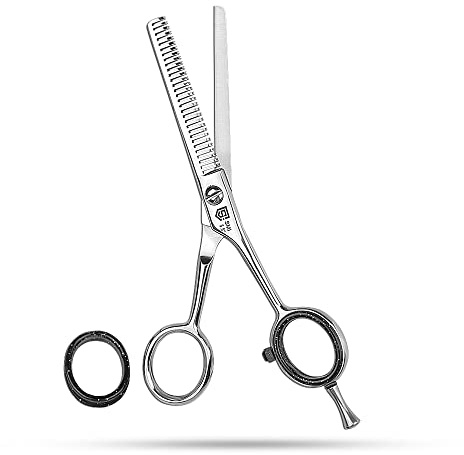 SMI Tijeras Entresacar Profesional 5,5 pulgadas Tijeras de Adelgazamiento Tijera de Cortar el Pelo Tijeras para adelgazar para Niños, Hombres, Mujeres y Salones