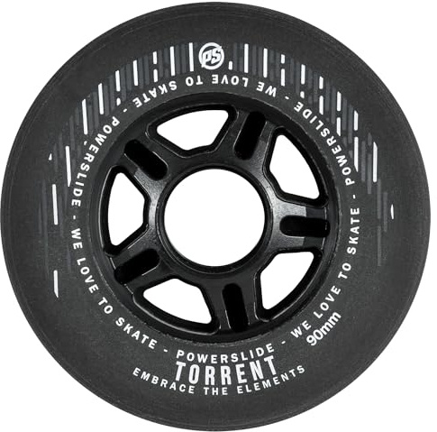 Powerslide Roller-Roller Torrent Rain, 90 mm/84 A, Schwarz, 4 Stück