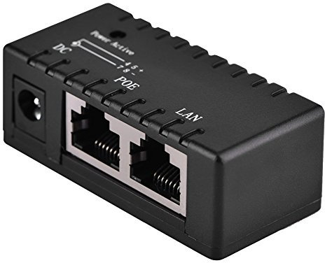Adaptateur séparateur POE, Adaptateur d'injecteur d'alimentation POE sur Ethernet pour réseau LAN (Noir)