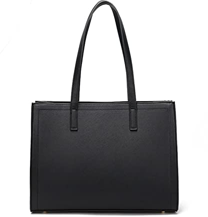 FANDARE Borsa per Laptop da Donna Grande Borsa Lavoro Impermeabile Borse a Spalla PU Pelle Borse a Tracolla per Shopping Viaggio Lavoro Incontri Nero